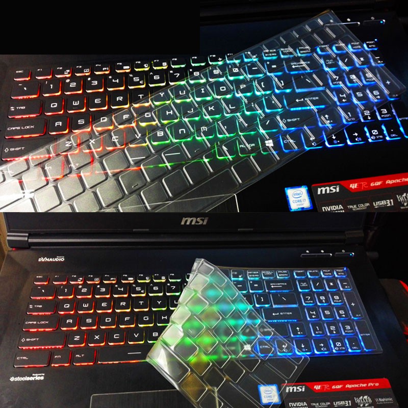 Msi cover Pelindung keyboard HD Bahan TPU Transparan 15.6-inch Untuk GL62m GF63 GS66 GE73 notebook GS65 GT75 Gp72M G62V3