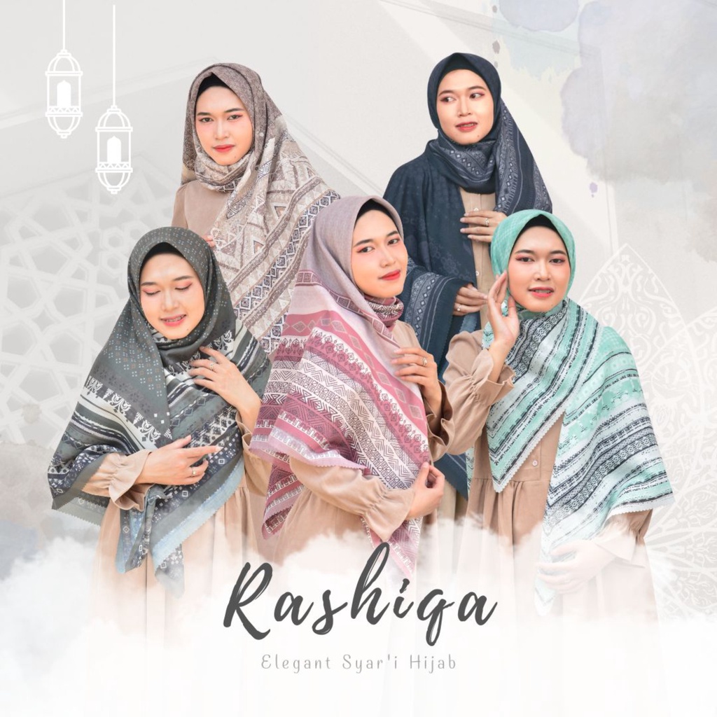 Hijab Jumbo | Kerudung Segi Empat Motif | Jilbab Syar'i Rashiqa Series