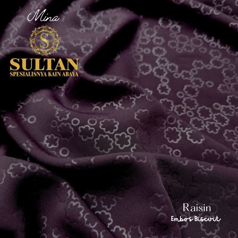 50CM EMBOS BISCUIT MINA RAISIN ANTI UV KAIN SULTAN