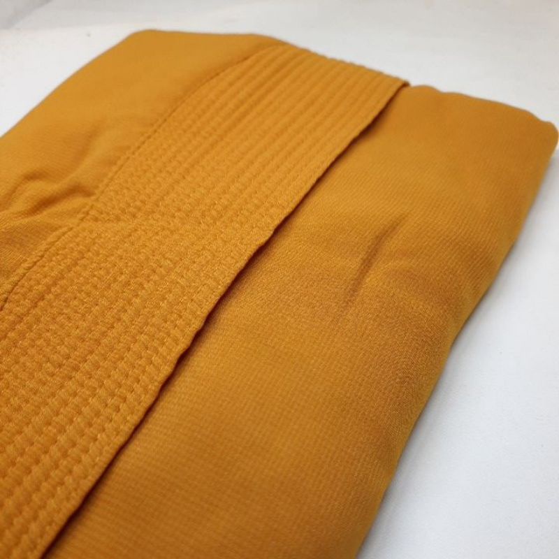 SALE Hijab Khimar livia alifa 2 layer oval / Jilbab 2 layer-Standar Kunyit