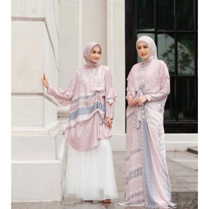 Ready BLUSH ukuran S Tunik Kayangan Series Vanilla Hijab