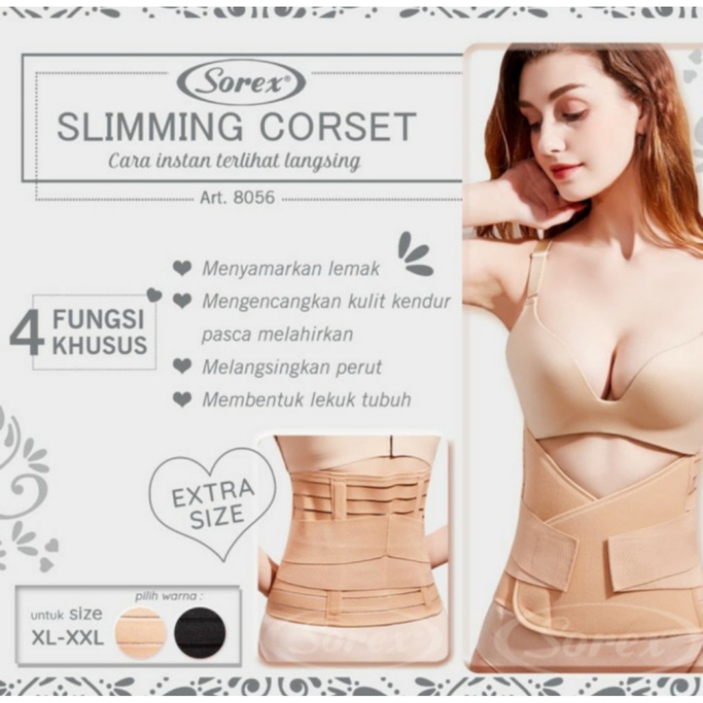 Korset Pengecil Perut Sorex 8055 8056 Original  / Slimming Corset Korset Pelangsing Melahirkan Sorex