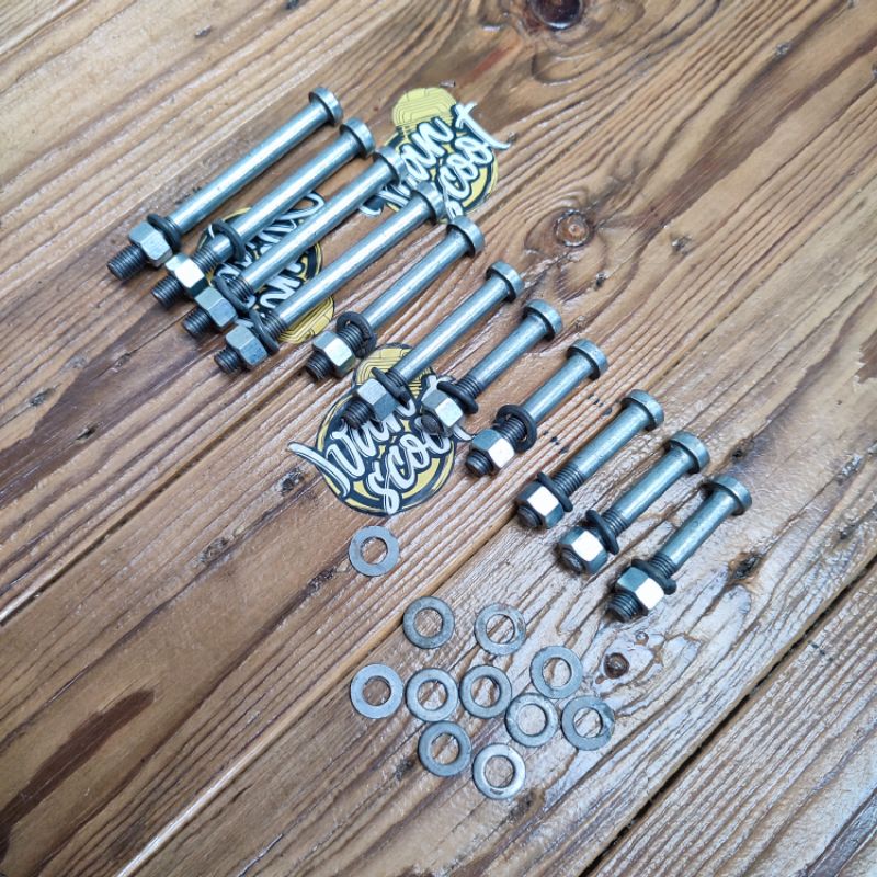BAUT RENGKES VESPA PTS SPESIAL SMALLFRAME BAUT SET MESIN VESPA PTS SPECIAL SMALLFRAME