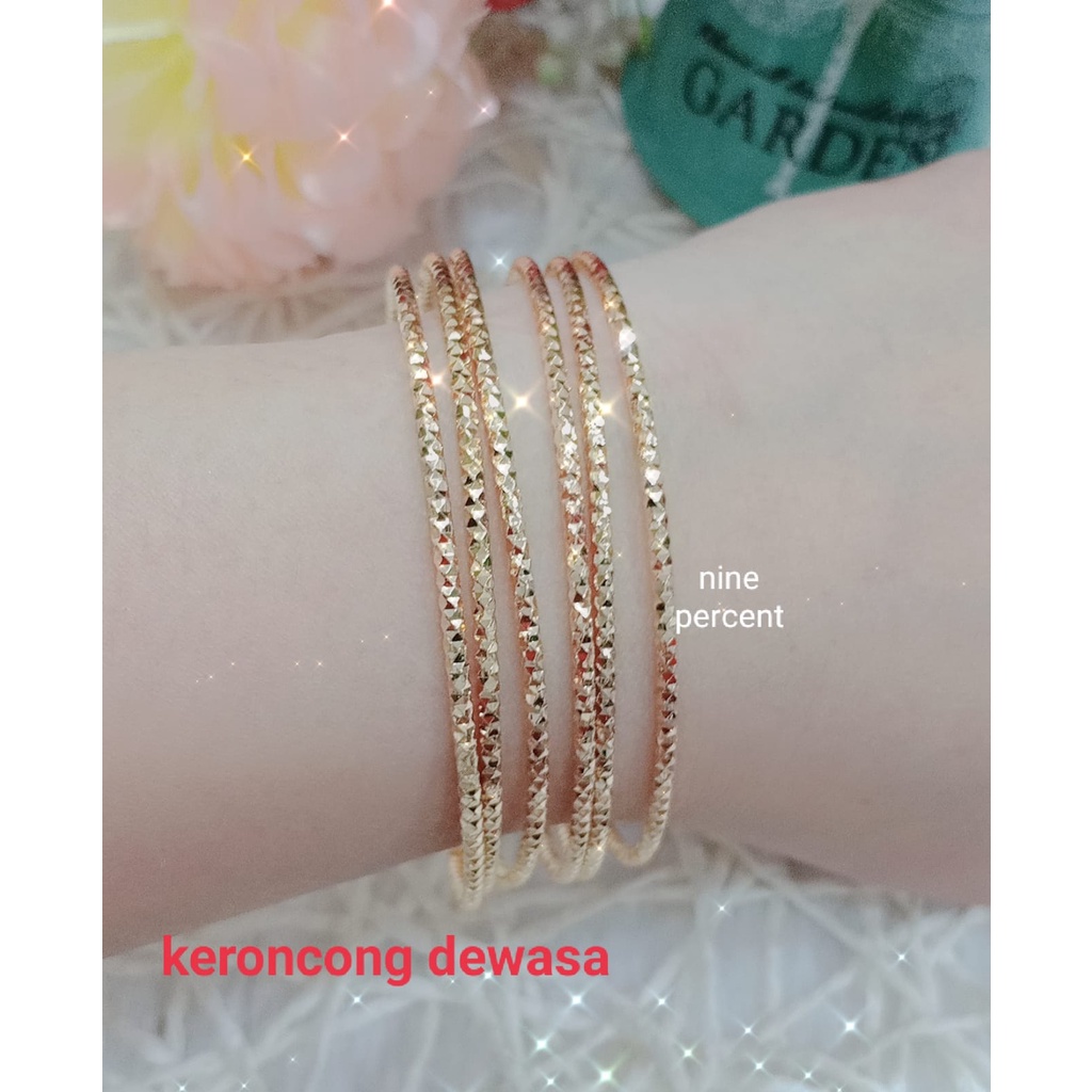 Gelang keroncong dewasa/gelang tangan emas xuping 05 isi 12pcs