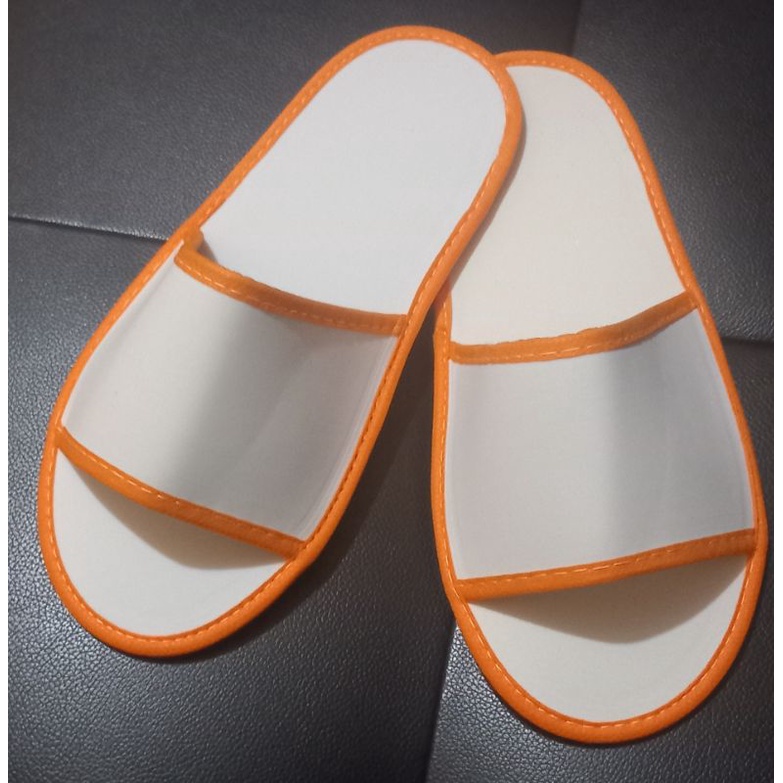 slippers # sandal lantai #sandal hotel bahan sepon 4ml /list oren