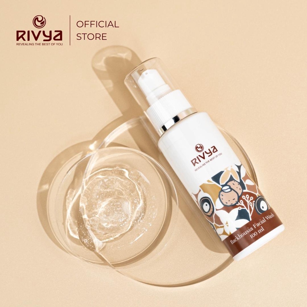 RIVYA Backhousia Facial Wash 100ML / Sabun Cuci Muka / Pembersih Wajah Anti Keset