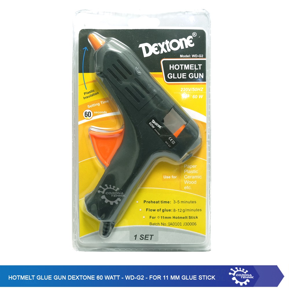 Hotmelt Glue Gun Dextone 60 Watt- WD-G2- For 11 MM Glue Stick