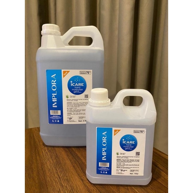 IMPLORA ICARE HAND SANITIZER GEL 5L 5 LITER L BPOM INSTANT MOISTURIZER