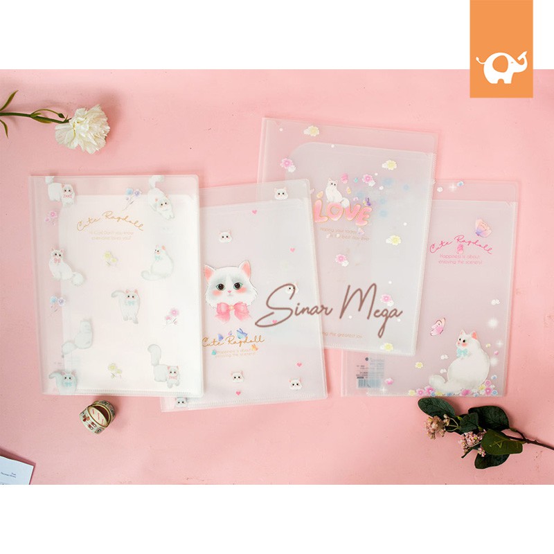 Cute Ragdoll Cat 6 Pockets File Folder A4 Map Plastik Cute Ragdoll Cat 6 Pockets File Folder A4 Map Plastik