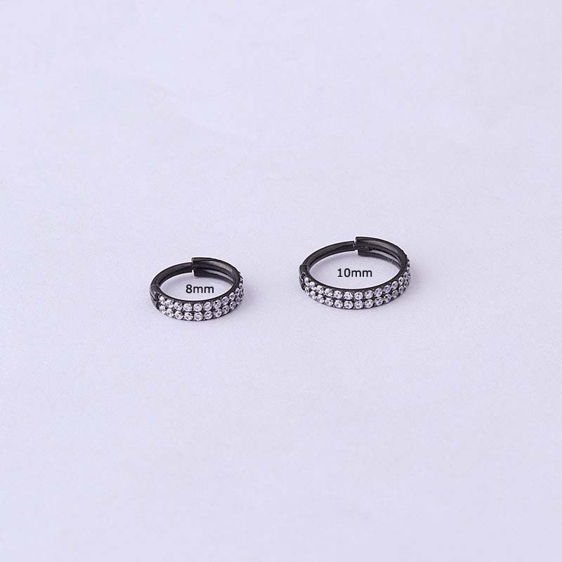 1pc Anting Tindik Hidung / Tubuh Bahan Titanium Steel Desain Keong Hias Zircon 16Gauge Untuk Wanita