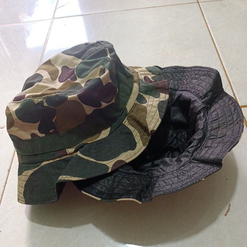 TOPI RIMBA LORENG MALVINAS//BAHAN PALBET //ANTI AIR //TIDAK TEMBus