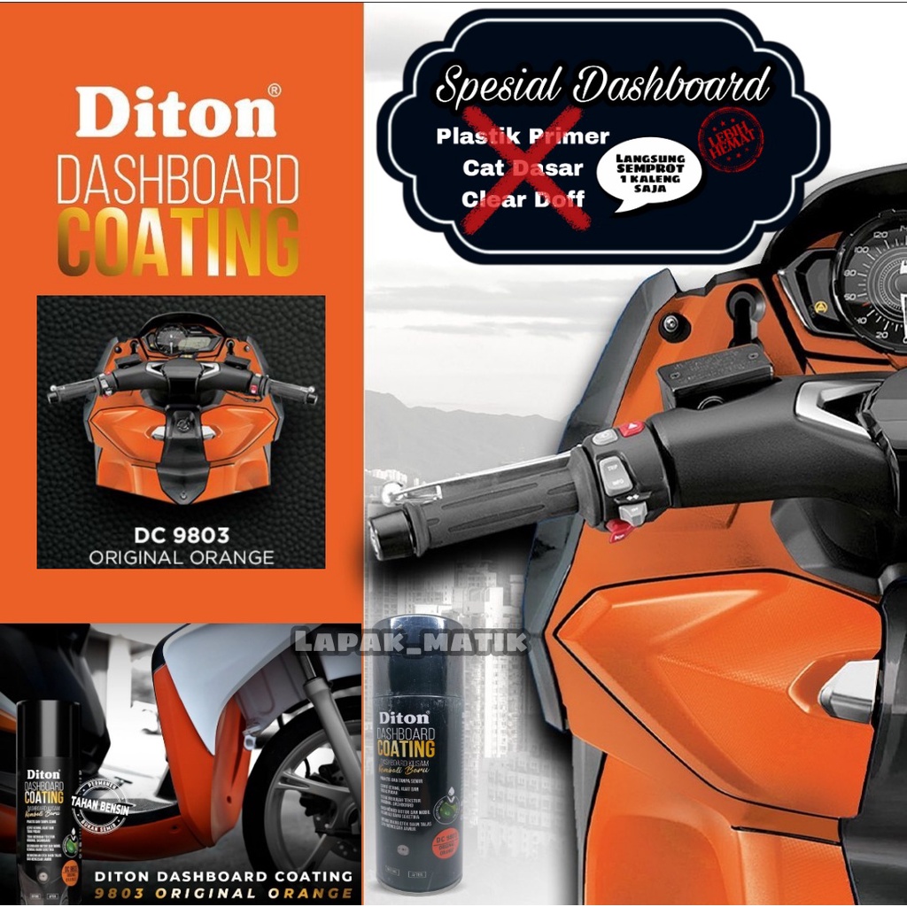 DITON DASHBOARD COATING original ORANGE DC9803 pembersih dasbor dashboard Diton ORANGE DASBOR