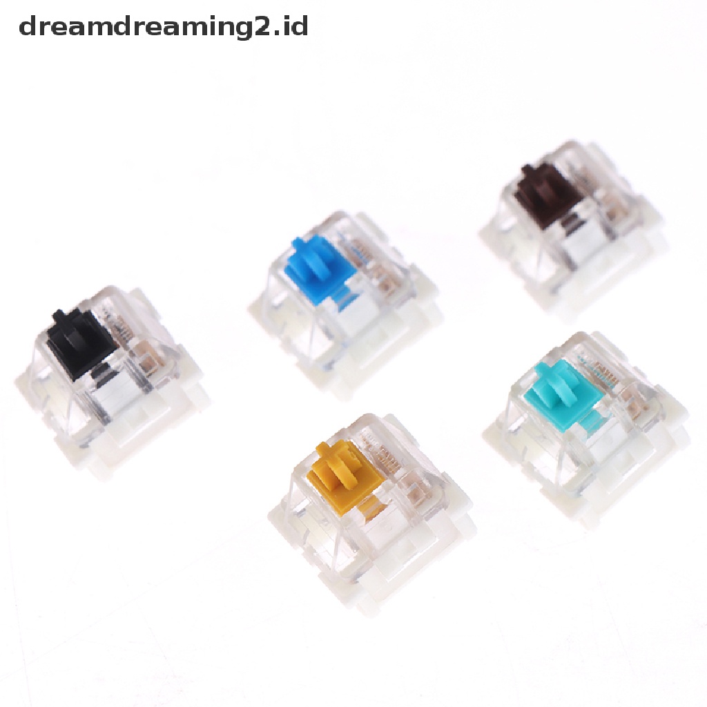 Outemu mx 10Pcs / lot keyboard Mekanik 3 pin Warna Hitam / Biru / Coklat