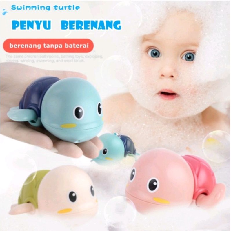 baby bath toys paus bebek bisa berenang mainan air