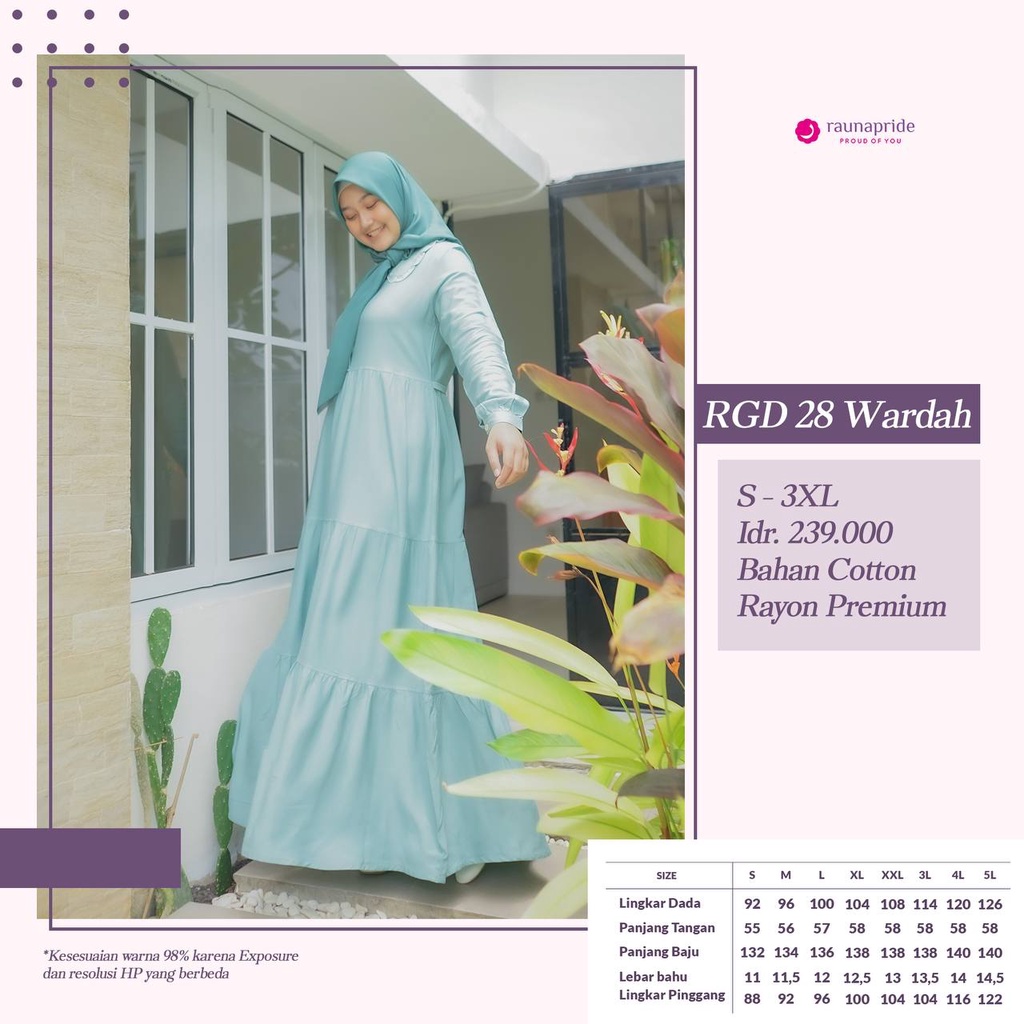 Rauna Gamis Wanita Kekinian Rayon New / RGD - 28 / Fashion Muslim