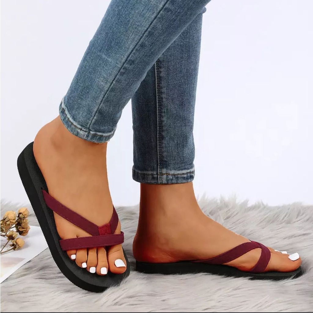 SANDAL WANITA TERLARIS SILANG POLOS