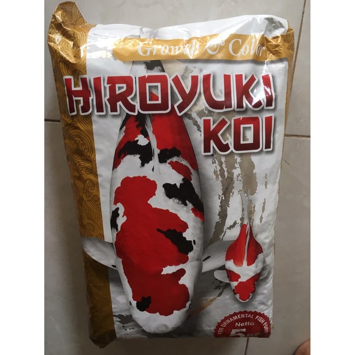 Hiroyuki Koi Growth and Colour 5kg Pakan Ikan Hias Koki Tamasaba