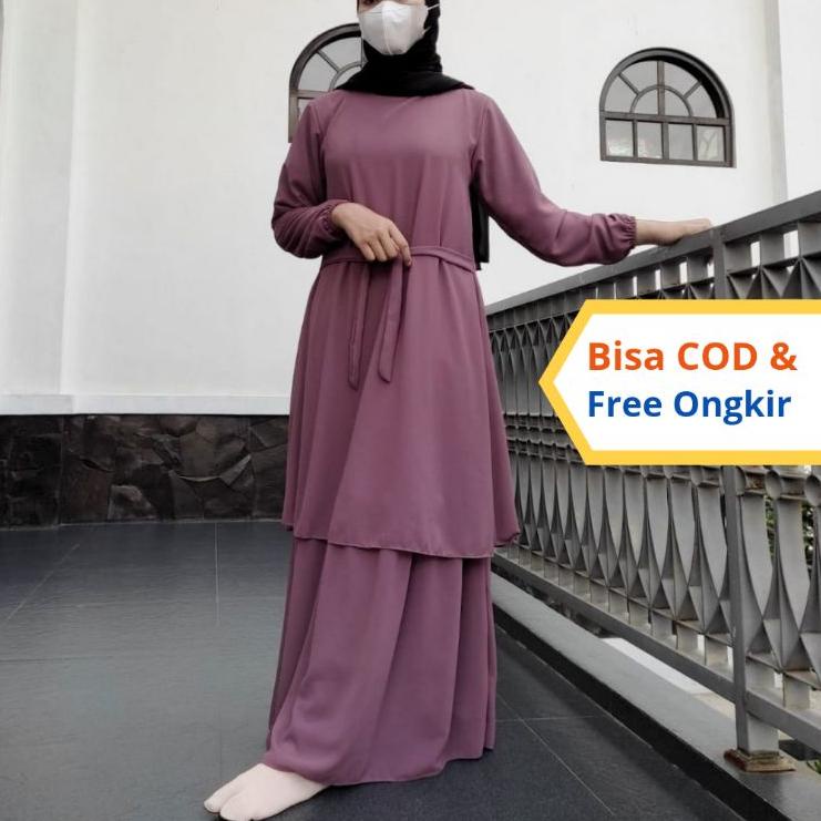 GAMIS MALAYSIA RAFANIA - MALAYSIAN DRESS - POLOS KEKINIAN (CERUTY PREMIUM) - PAKET SERAGAM - GAMIS M