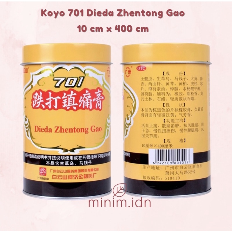 Koyo Herbal Rematik Hangat 701 Dieda Zhentong Gao Koyo Kalengan