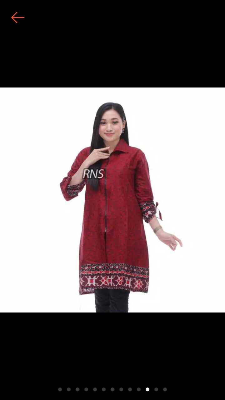 Batik Couple Keluarga Maura Couple Sania Ruffle Ori Ndoro Jowi Dnt Termurah Motif Mega Mendung Merah