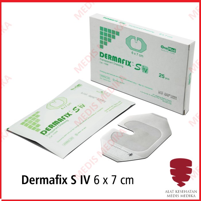 Dermafix S IV 6 x 7 cm Onemed Plester Anti Air Infus Dewasa P3K Plaster Luka 6x7 6x7cm Box