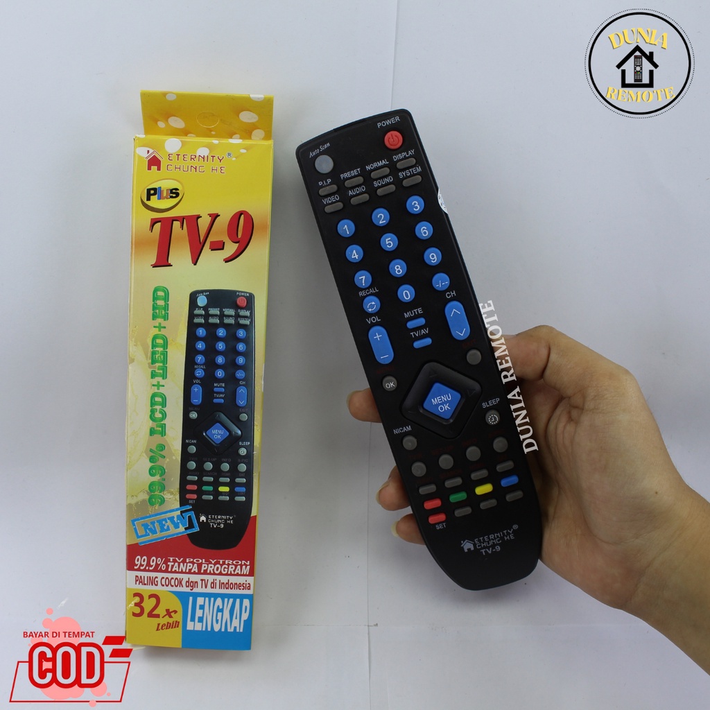 Remot REMOTE MULTI TV TABUNG LCD LED +digital receiver PARABOLA universal CHUNG HE