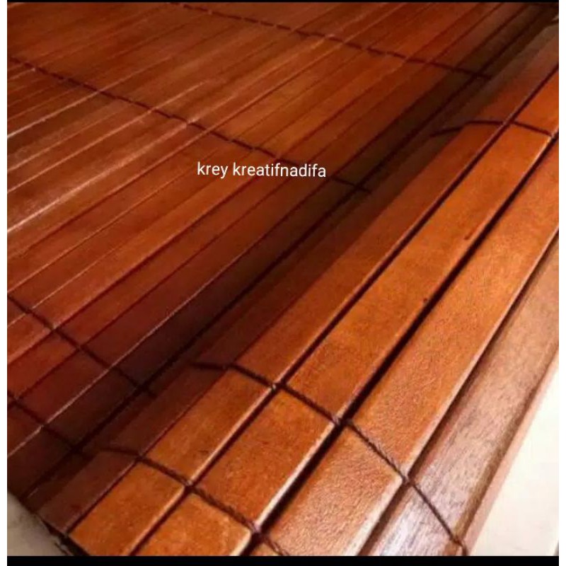Tirai kayu / krey kayu outdoor / kerai kayu / gorden / kerei kayu / krei  / kirai jendela 3mX1,5m