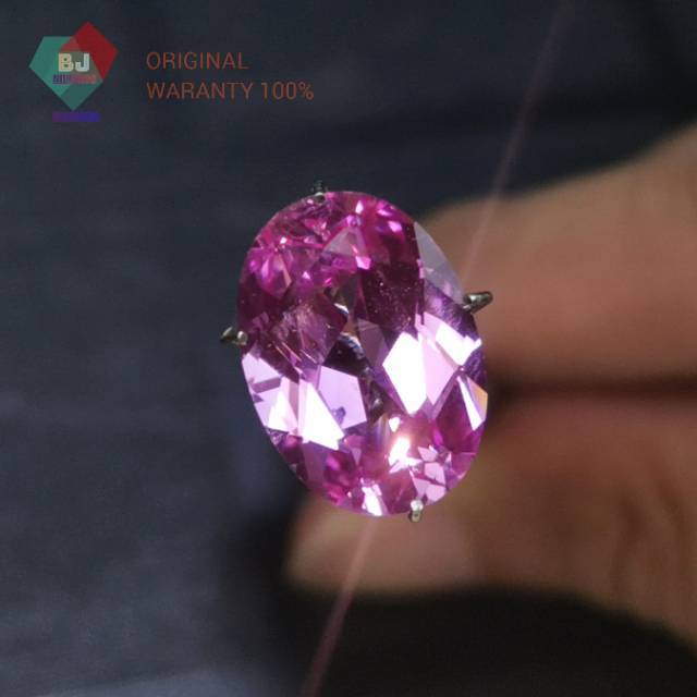 Batu Ruby King Merah siam Versi super  Light Pink Corundum 13 - 16 mm 9 Mohs