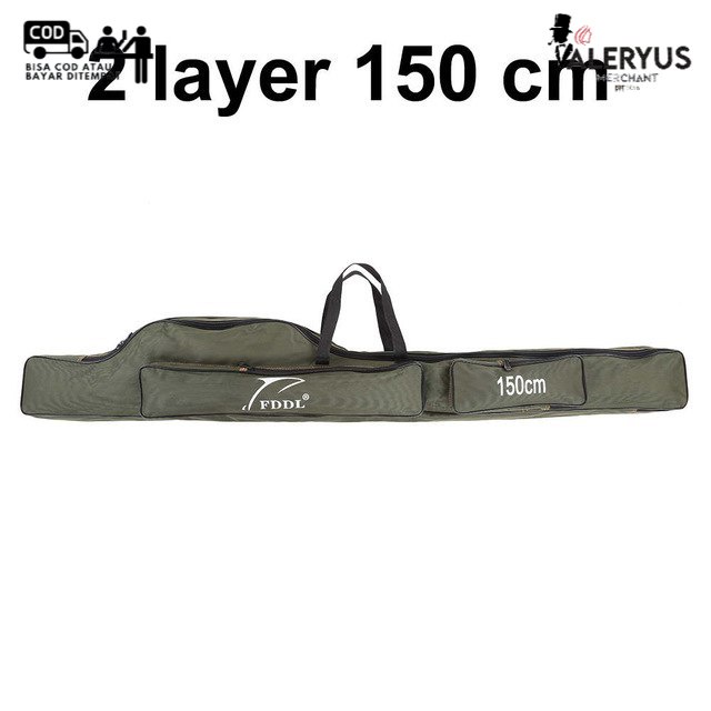 FDDL Tas Pancing Joran Portable Fishing Bag 150 cm - 1680D - Green