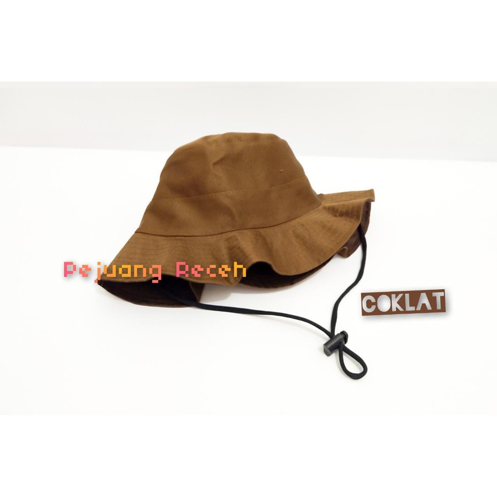 Topi Bucket Gunung Rimba Tali Polos