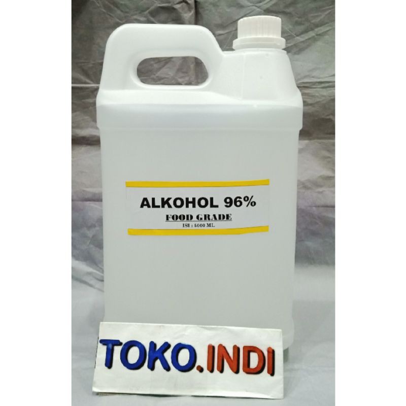 ALKOHOL 96% FOOD GRADE 5 Liter/Alkohol Food Grade 96% isi 5 Liter/alkohol/food grade