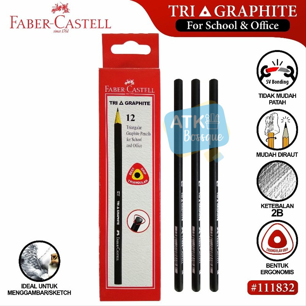 

Faber Castell Tri Graphite 2B Black Pencil