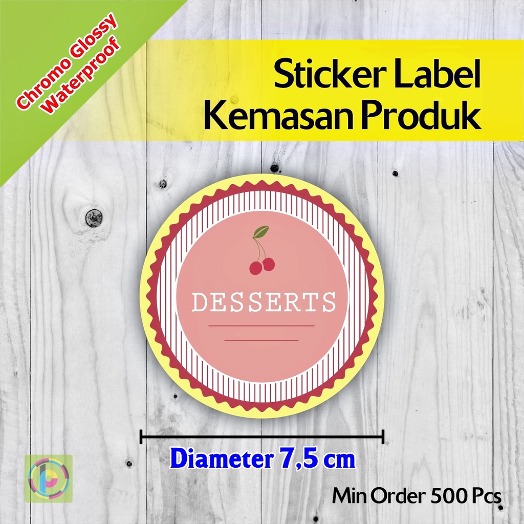 

Cetak Stiker Label Kemasan Produk | Glossy | Diameter 7,5 cm