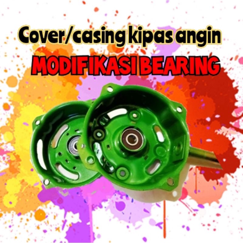 MODIFIKASI BEARING tutup/cover/batok dinamo mesin kipas angin 12, 14, 16 inch
