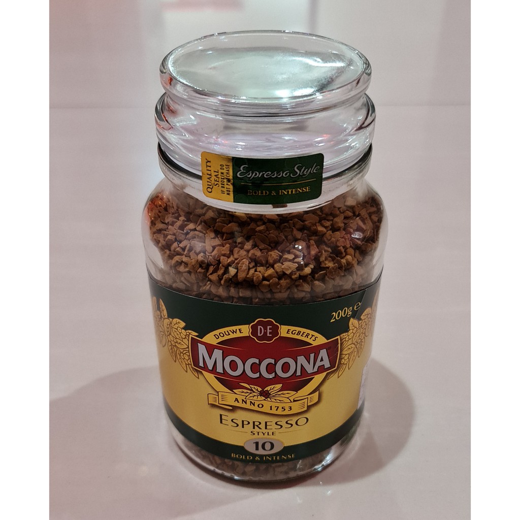 Kopi Moccona Coffee Espresso Style 10 Bold &amp; Intense 200 Gram