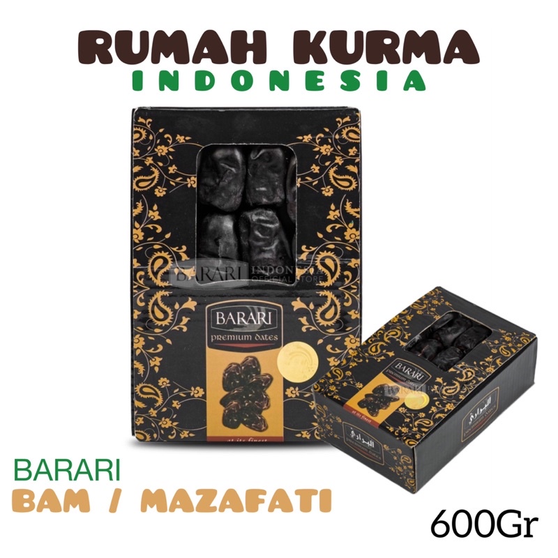 

Kurma Bam Barari / Mozafati / Anggur 625Gr Iran Original BPOM