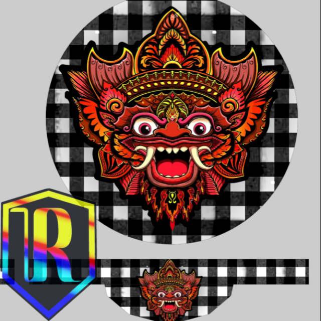 stiker tebok sticker decal barong mask murai