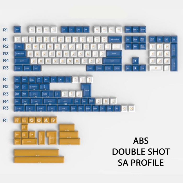 KEYCAPS SOCKS ABS SA PROFILE DOUBLE SHOT