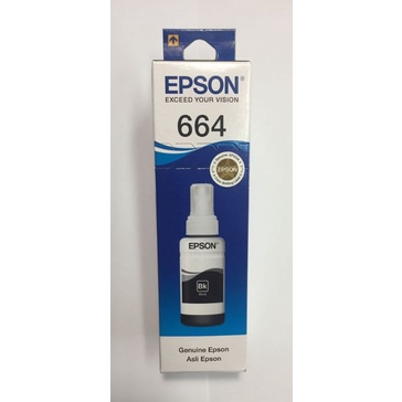 Tinta Epson T664 T6641 664 6641 Hitam Black Cartridge Original Ori Resmi Asli