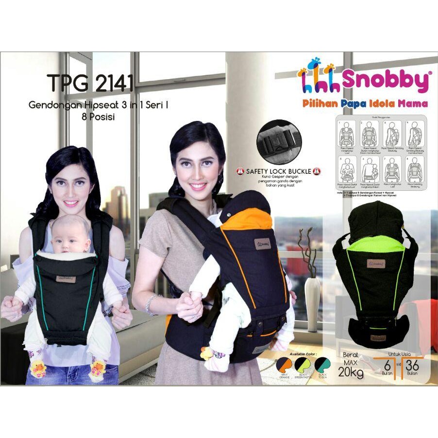 Gendongan Bayi Instan Gendongan Bayi Hipseat Snobby TPG 2141 / Gendongan Baby Hipseat Snobby