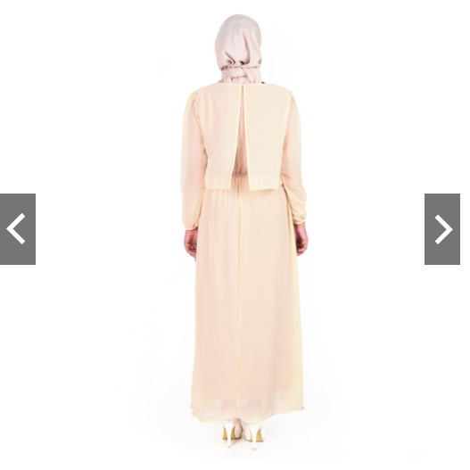 Fifi Fashion Long Dress Tangan Panjang Wanita Muslim Model terbaru -Laras