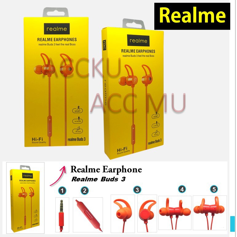 HANDSFREE REALME BUDS 3 RMA-155 EARPHONE REALME BUDS 3 ORIGINAL