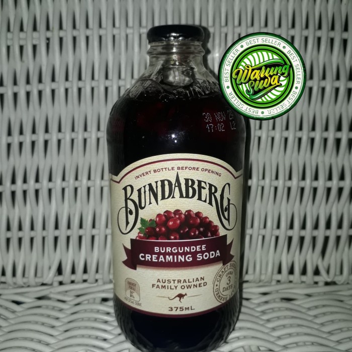 

minuman BUNDABERG BURGUNDE3 CREAMING SODA 375 ML