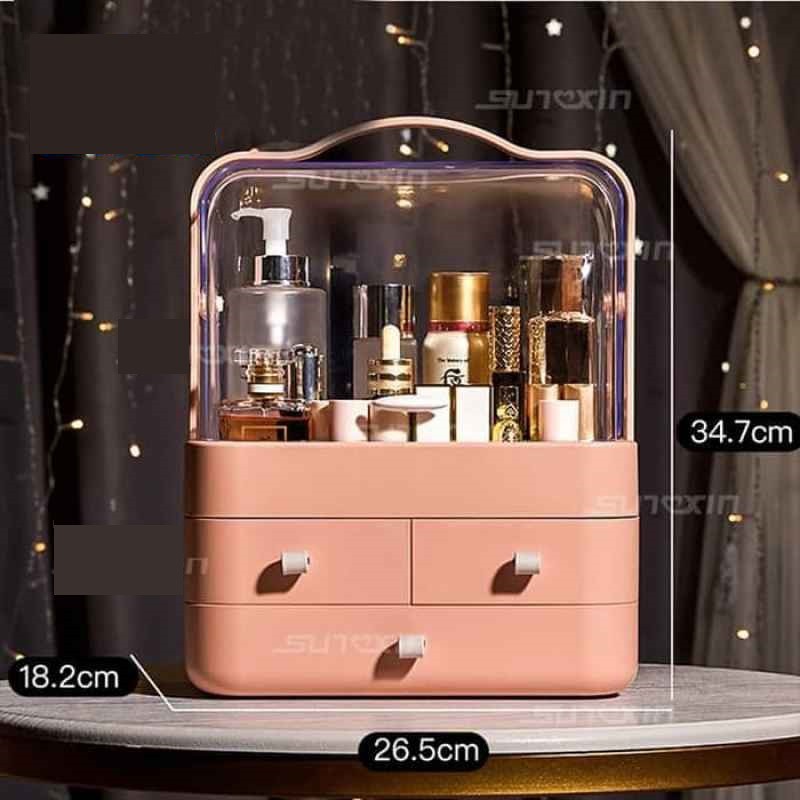 Rak Kosmetik Serbaguna Storage Box Makeup Organizer Clamshell Multifungsi