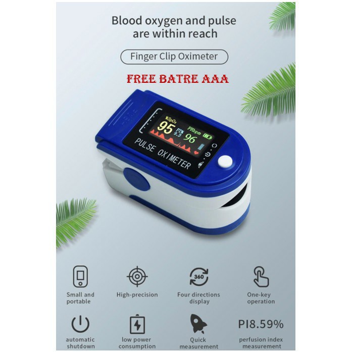 Oximeter Oxymeter Oksimeter Fingertip Pulse Ukur heartrate kadar oksigen darah