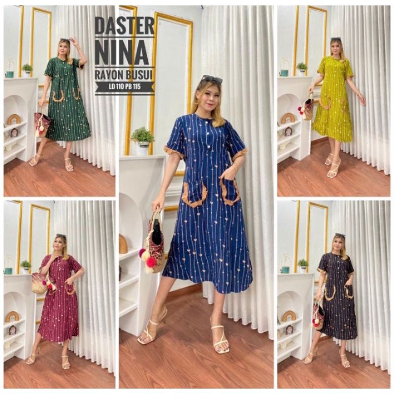Daster Nina Busui Kain Rayon Halus ld 110