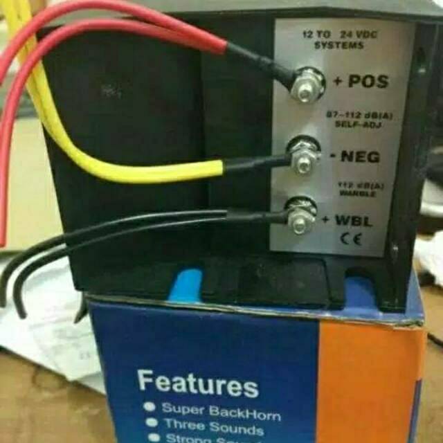 Alarm rem mundur 3 suara 12-24v