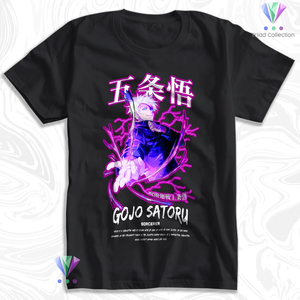 Tshirt Baju Kaos Distro GOJO SATORU / Kaos Distro Pria Wanita