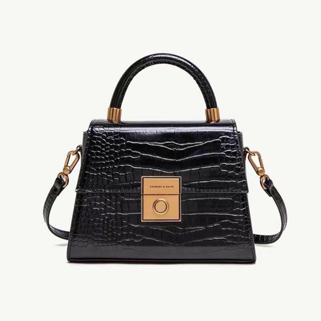 TAS WANITA CK CROCO EFFECT STRUCTURED BAG FASHION IMPORT TALI RANDOM # 67852