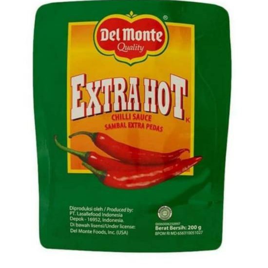 Delmonte Saus Ekstra Hot Pouch 200 Gram / Delmonte